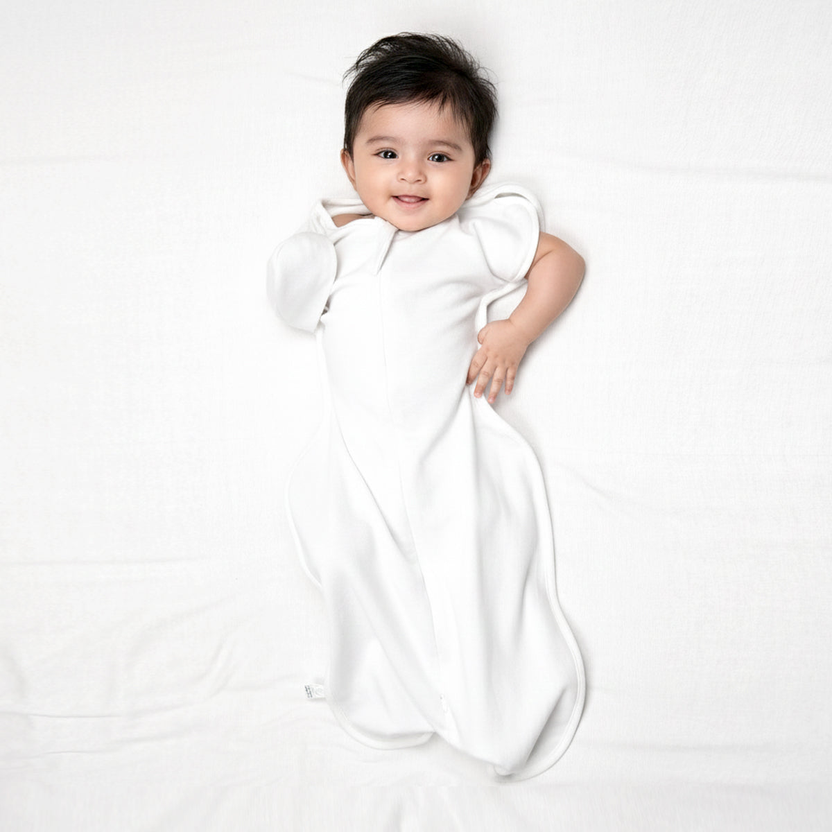 TRANSITIONAL POD SWADDLE FOR BABIES (1.2 TOG) - CREAM | TULO BABY