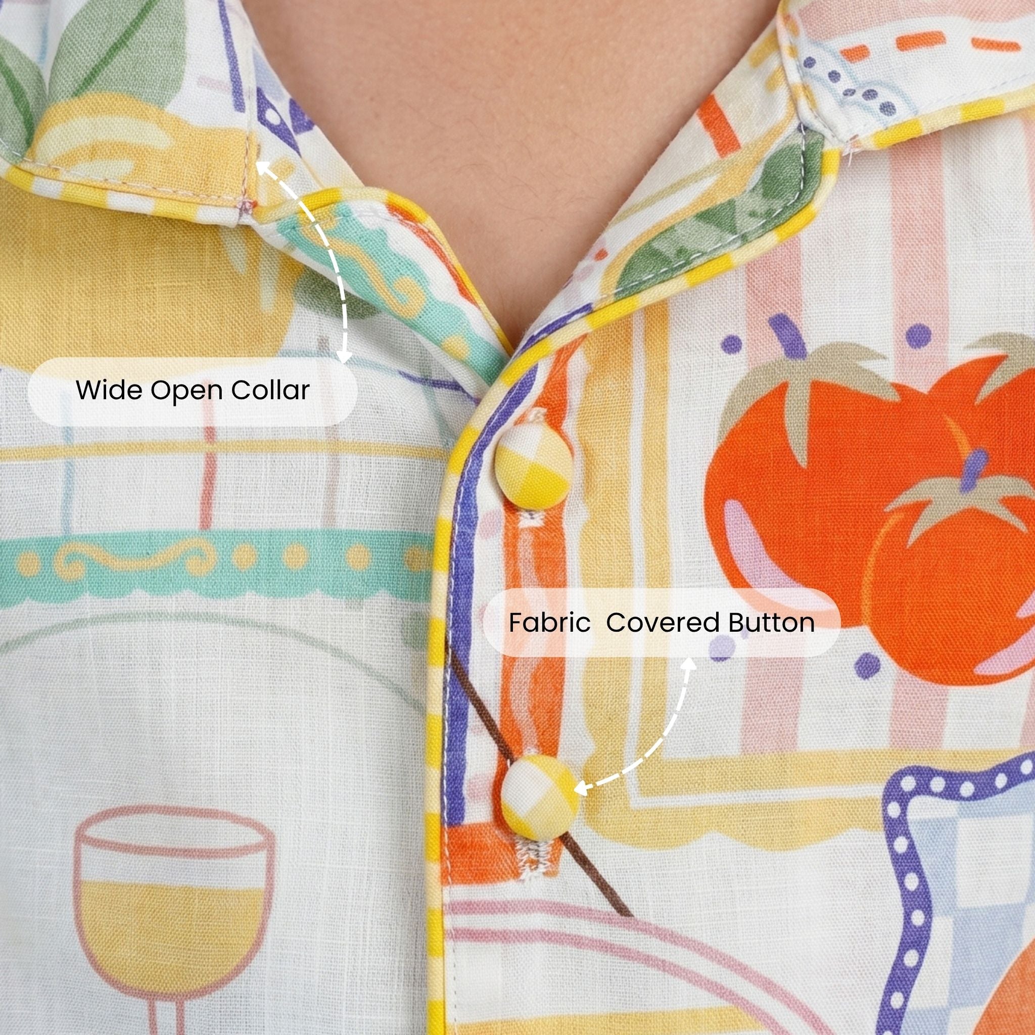 COTTON NIGHT SUIT - MEDITERRANEAN SUMMER  | SLEEPWEAR | TULO BABY