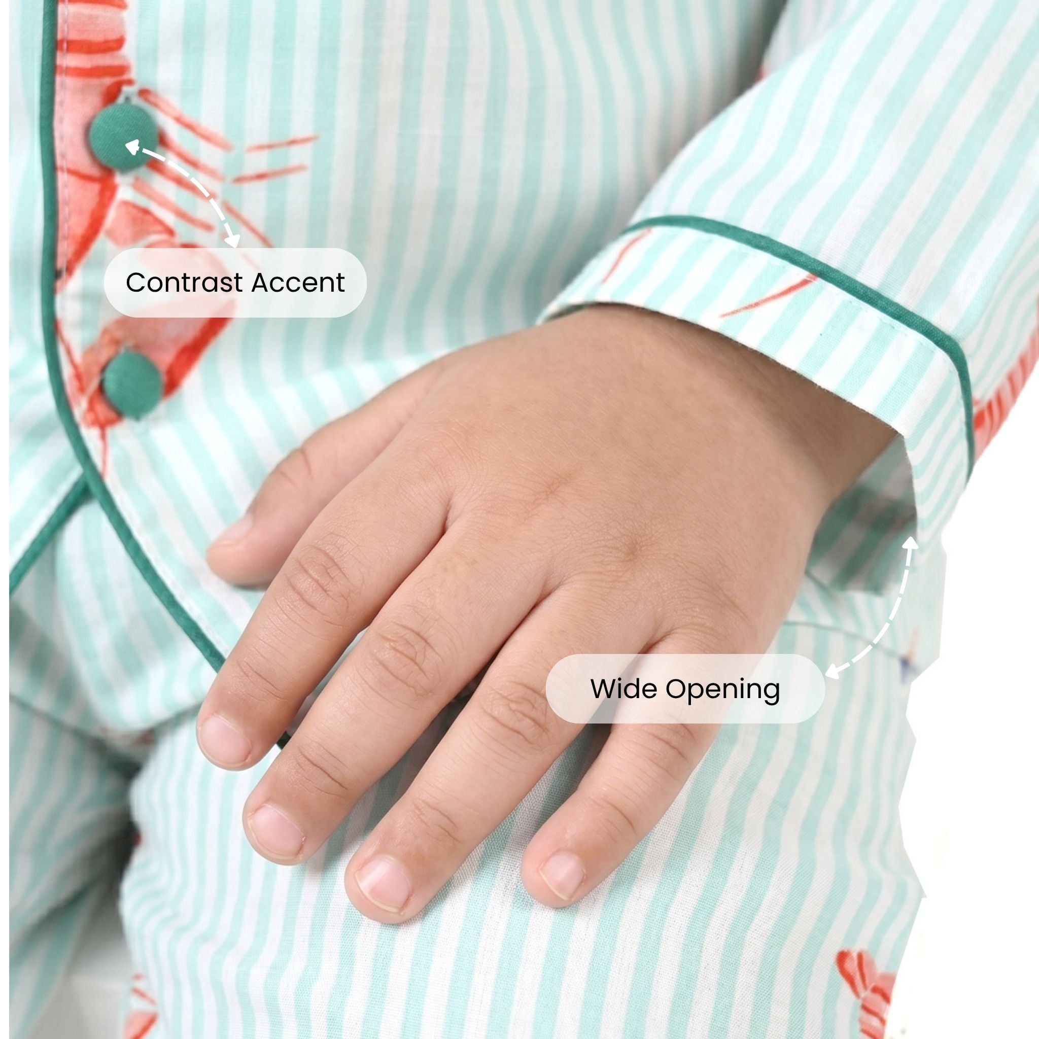 COTTON NIGHT SUIT - LOBSTER BAY | SLEEPWEAR | TULO BABY