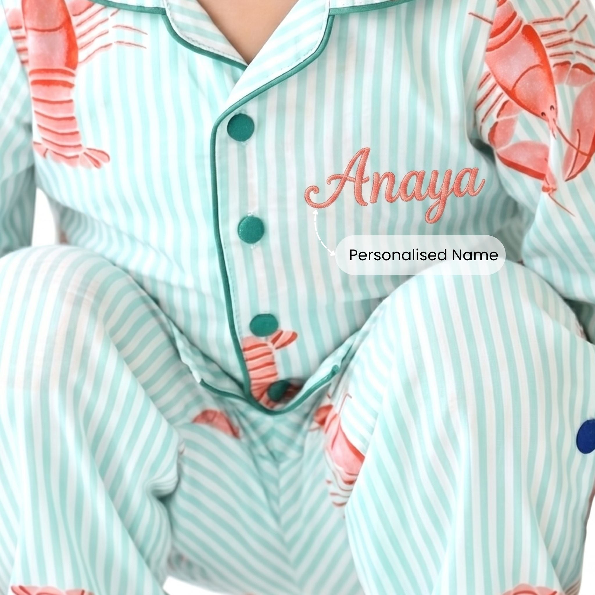 COTTON NIGHT SUIT - LOBSTER BAY | SLEEPWEAR | TULO BABY