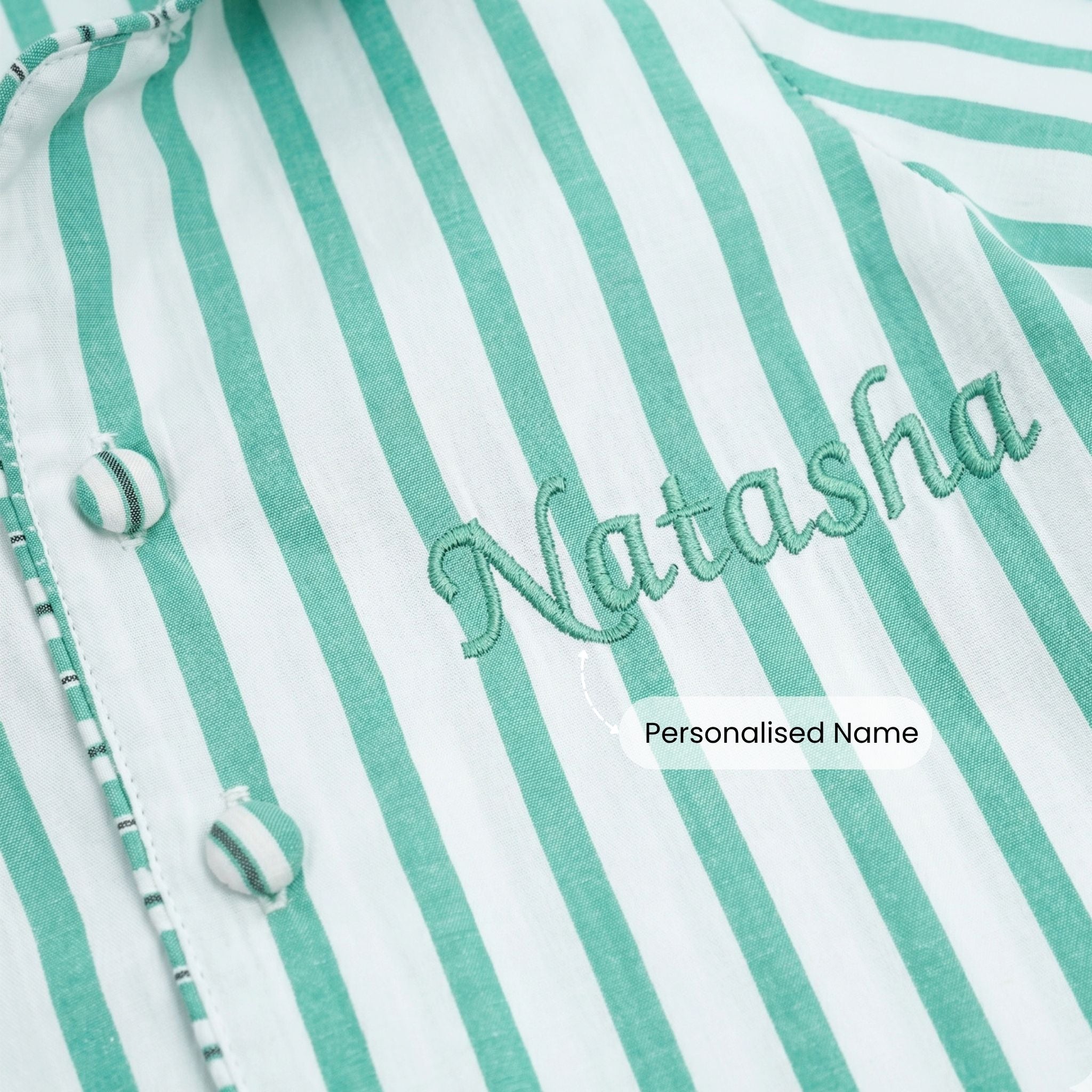 COTTON NIGHT SUIT - GREEN STRIPE | SLEEPWEAR | TULO BABY