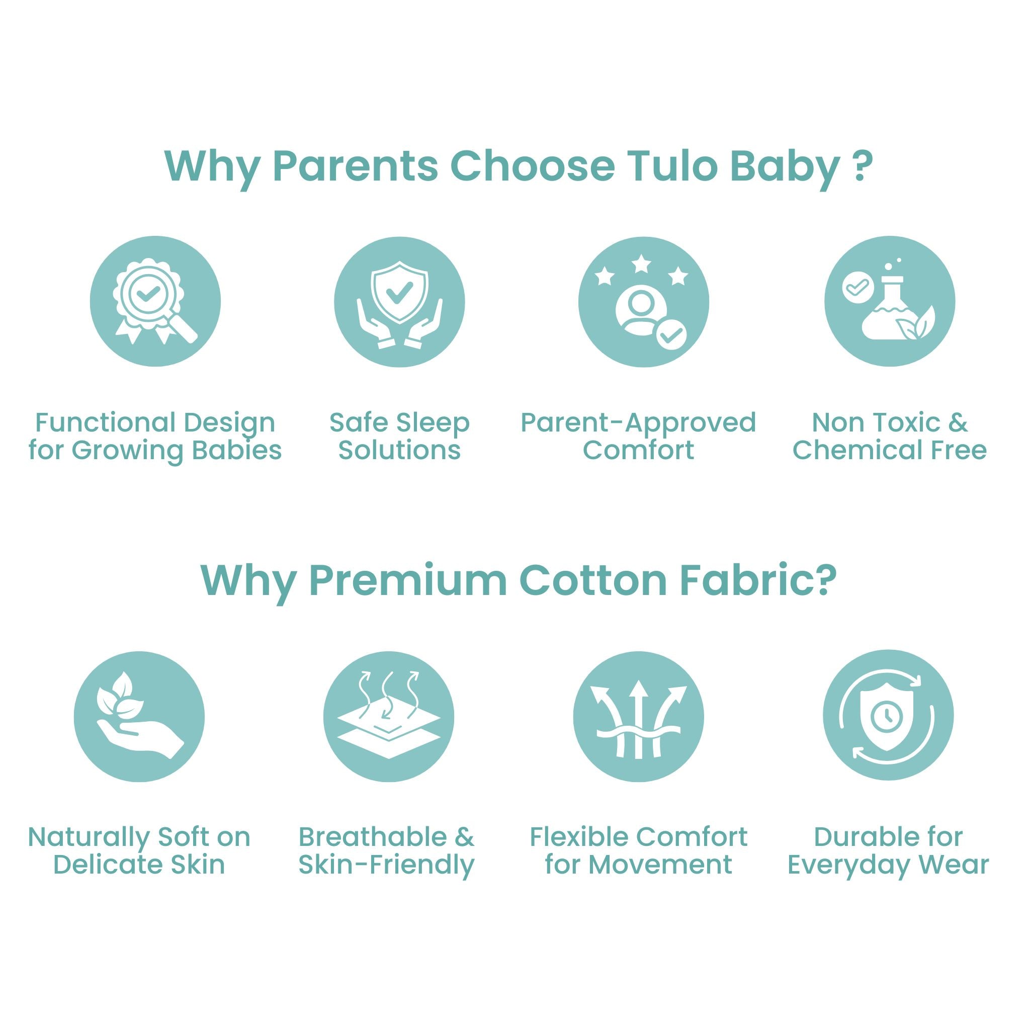 COTTON NIGHT SUIT - BABY BLUE | SLEEPWEAR | TULO BABY