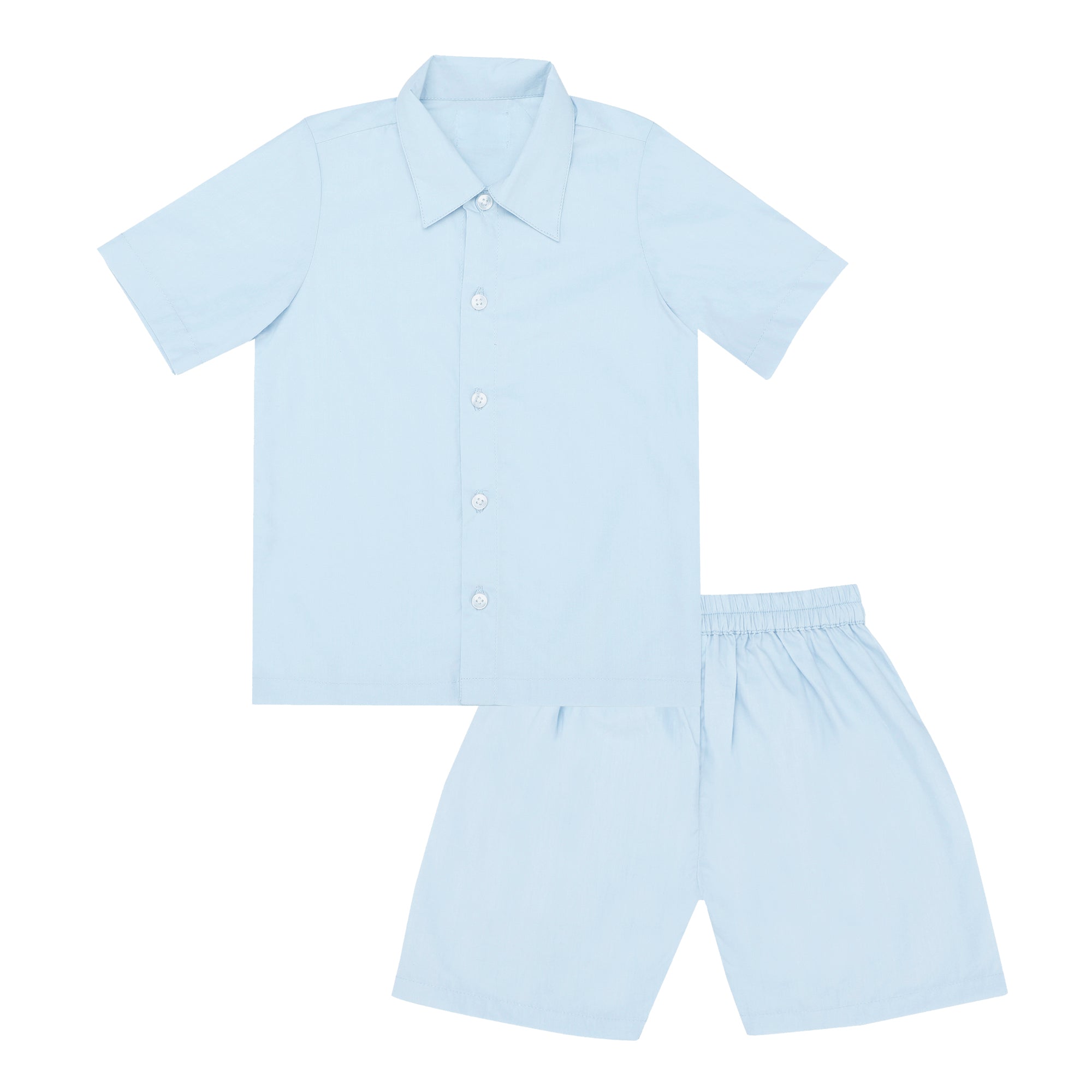 BABY BLUE SHIRT AND SHORTS SET