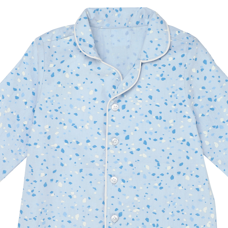 BABY BLUE TERRAZZO NIGHT SUIT
