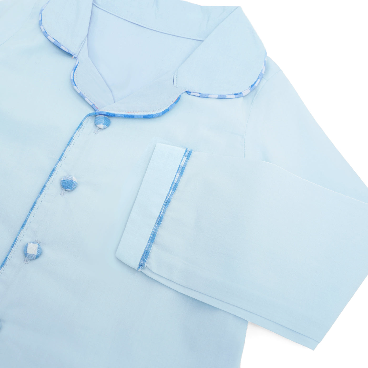 COTTON NIGHT SUIT - BABY BLUE | SLEEPWEAR | TULO BABY