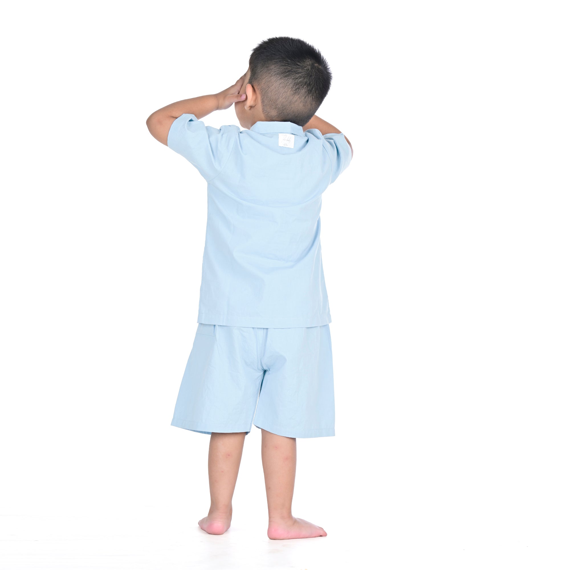 BABY BLUE SHIRT AND SHORTS SET