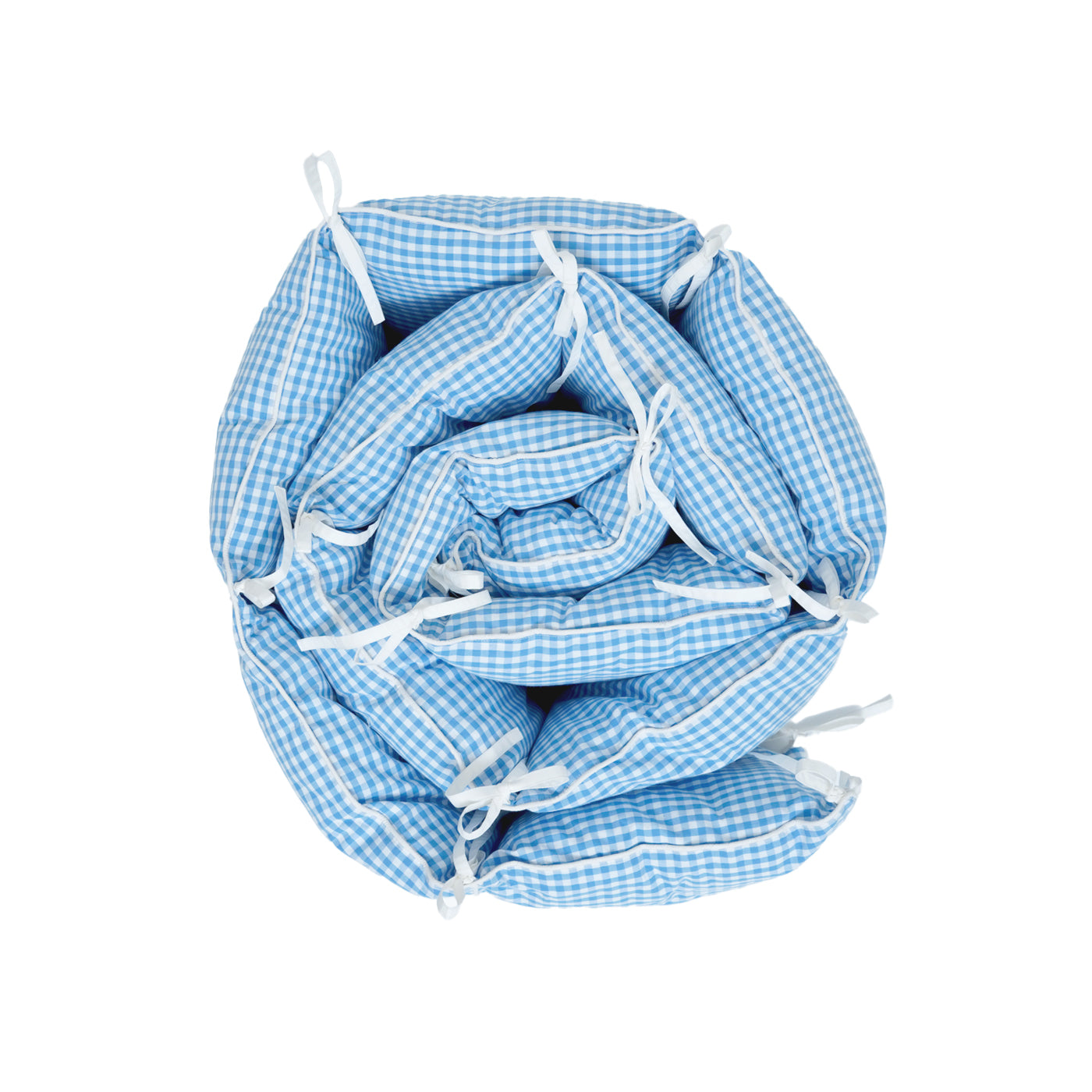 TULO BABY CRIB BUMPER – BLUE GINGHAM
