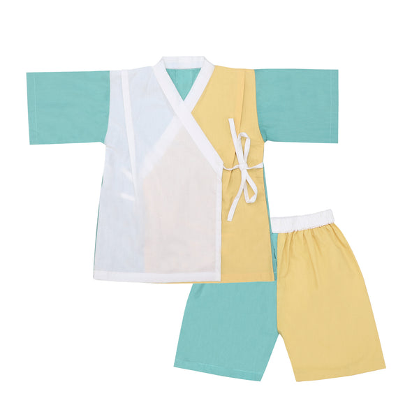 CANTON YELLOW KIMONO SHORTS SET