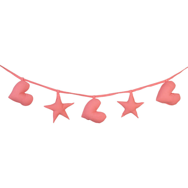 DESSERT ROSE HEART AND STAR BUNTING