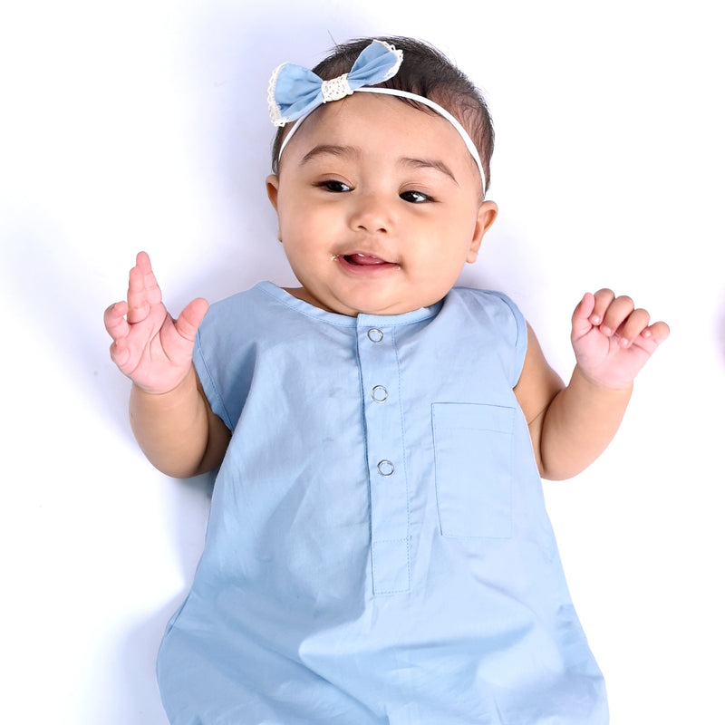 DUSK BLUE COTTON ONESIE