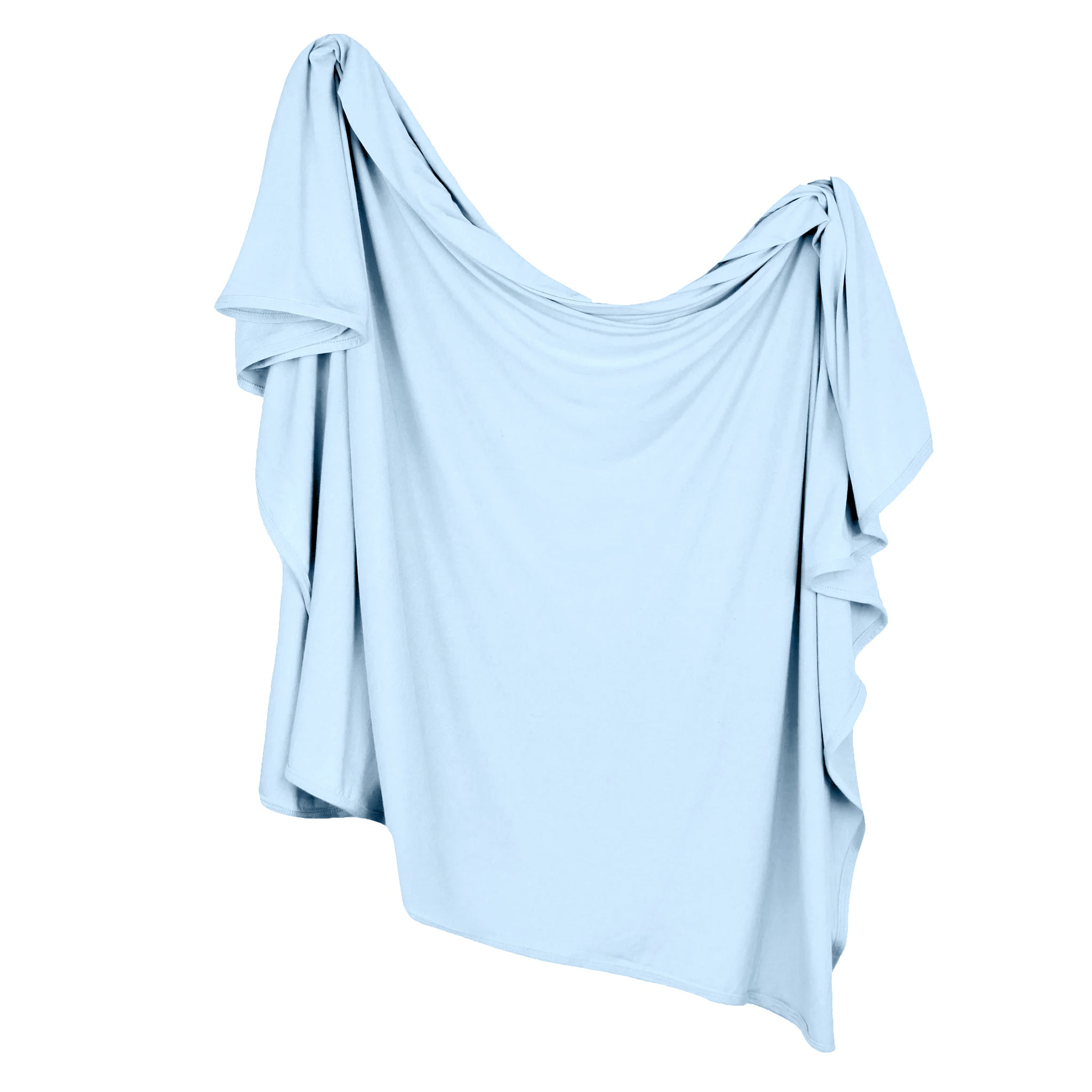 DUSK BLUE STRETCHY JERSEY SWADDLE BLANKET