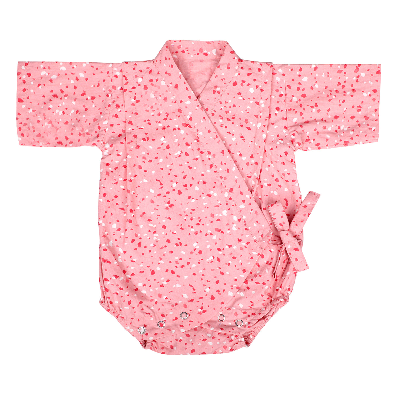 DUSK ROSE TERRAZZO KIMONO ONESIE