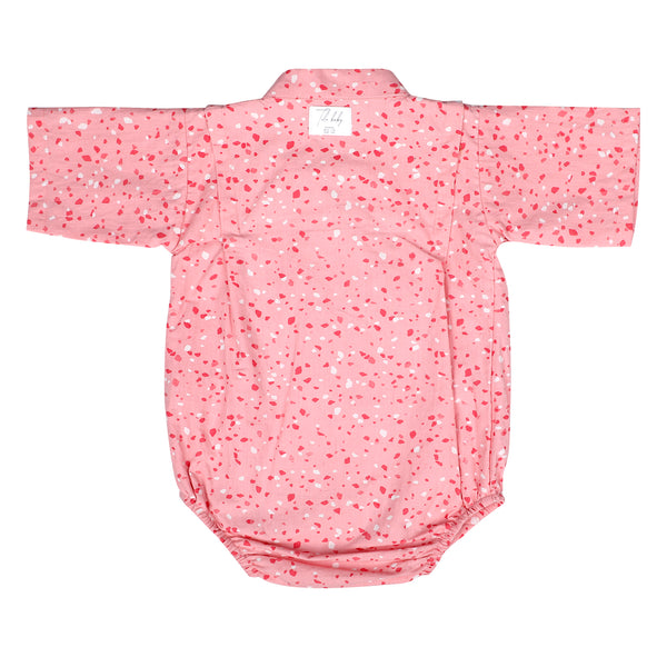 DUSK ROSE TERRAZZO KIMONO ONESIE