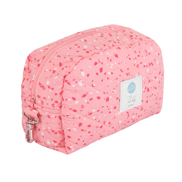 DUSK ROSE TERRAZZO TRAVEL VANITY BAG