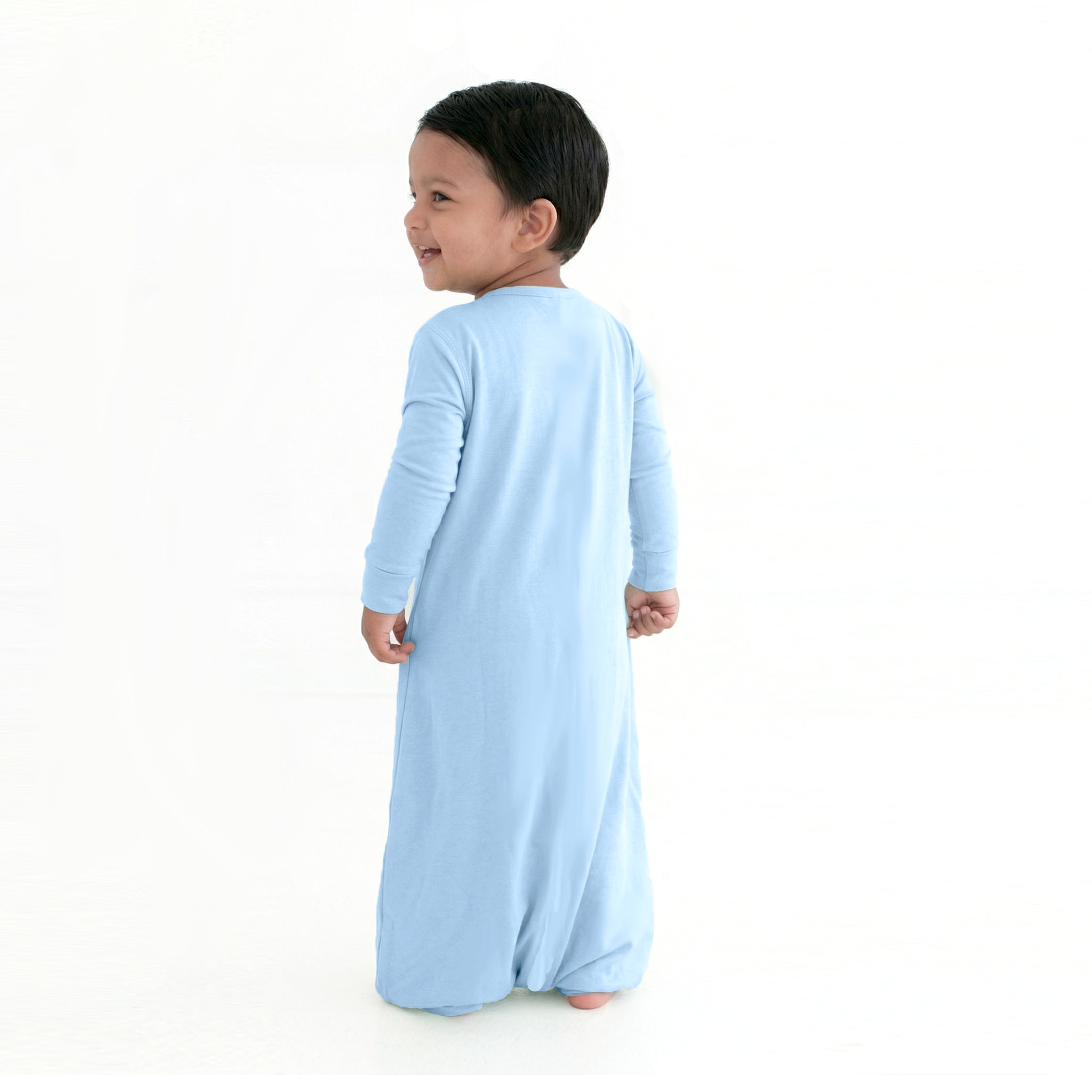 BABY SLEEPING BAG WITH FOOTIES AND SLEEVES (2.5 TOG) - DUSK BLUE | TULO BABY
