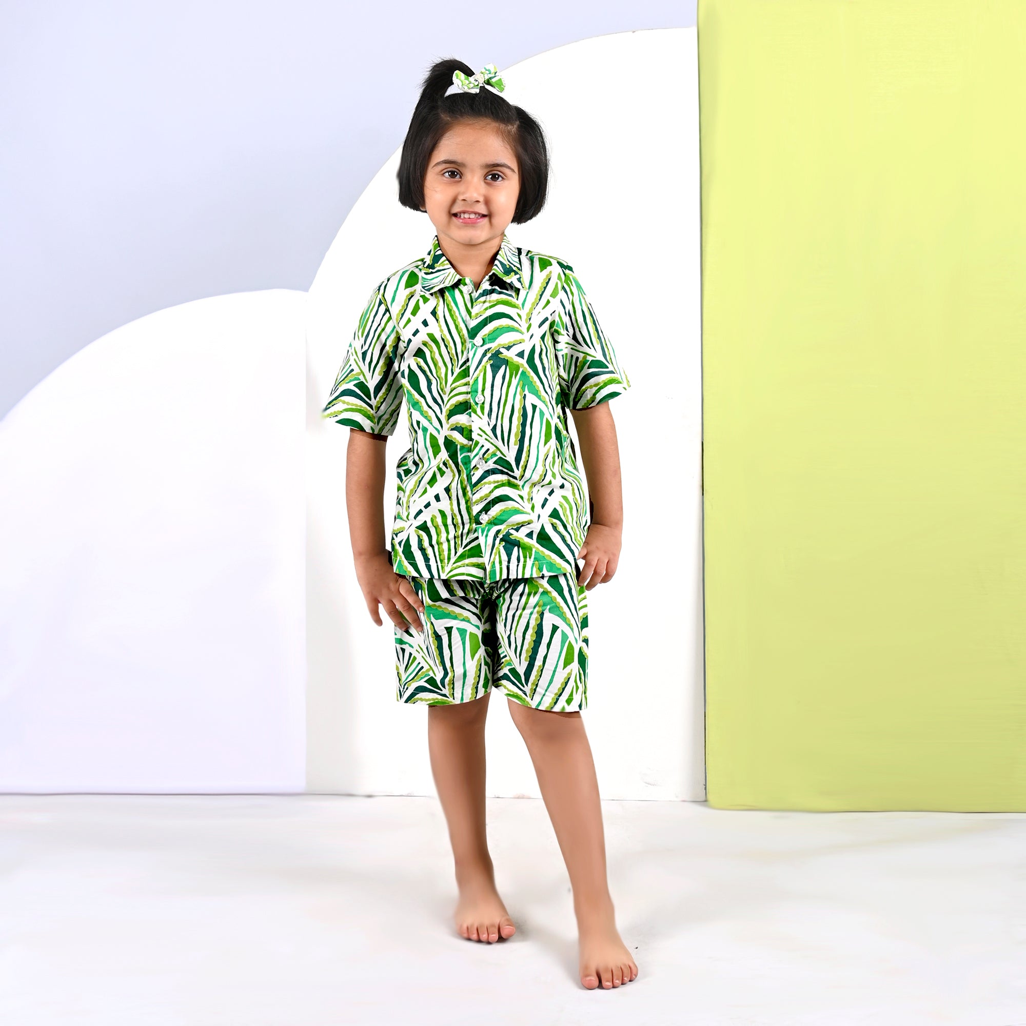 FOLIAGE SHIRT AND SHORTS LOUNGEWEAR