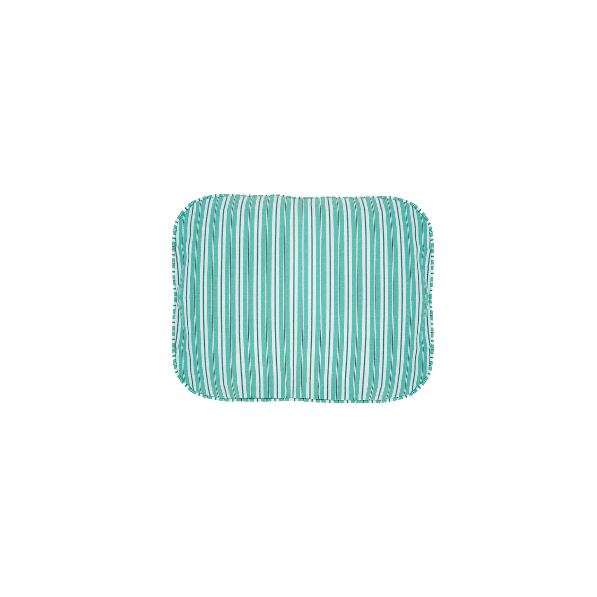 GREEN STRIPE NESTO PAD MUSTARD PILLOW