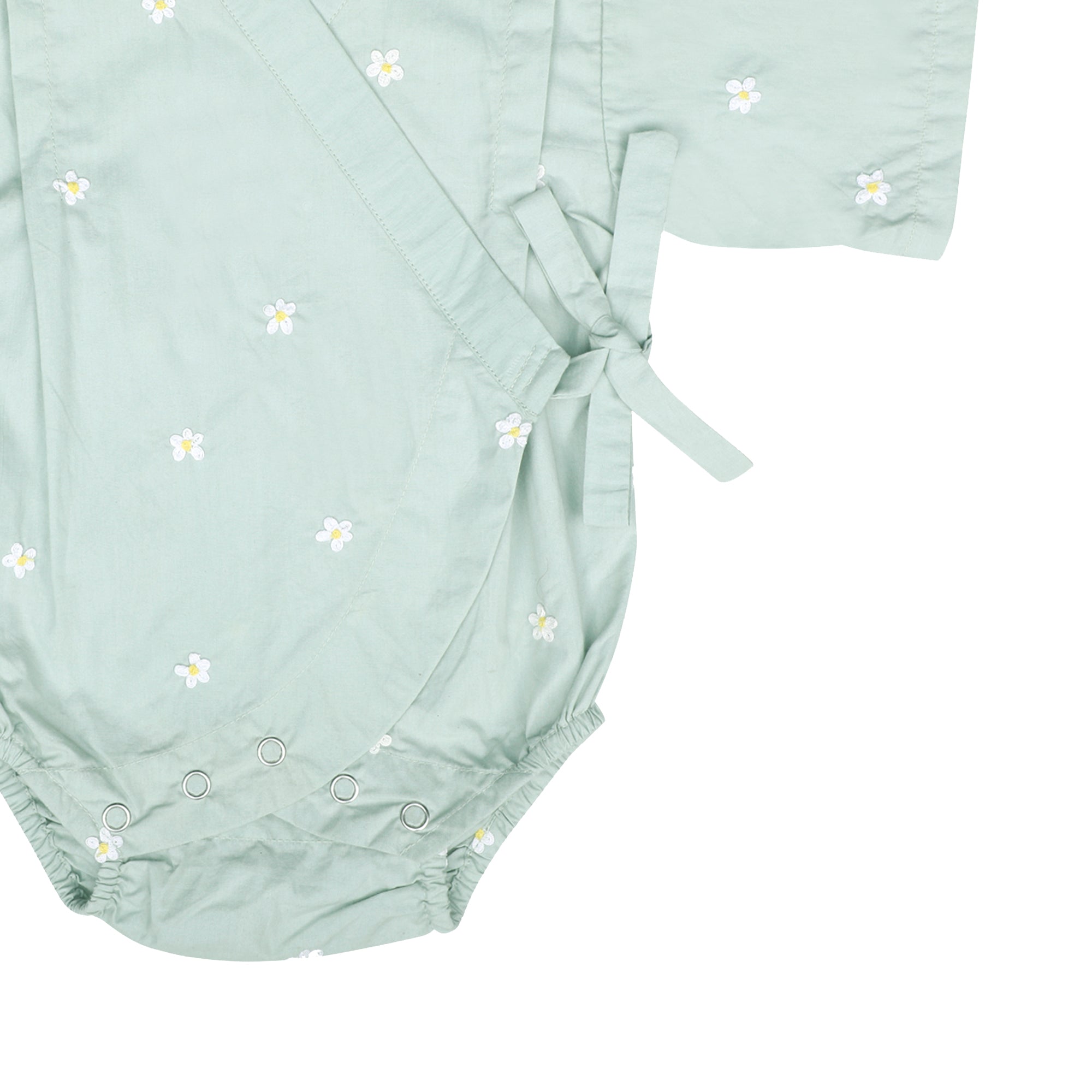 HARBOUR GREY FLOWER KIMONO ONESIE