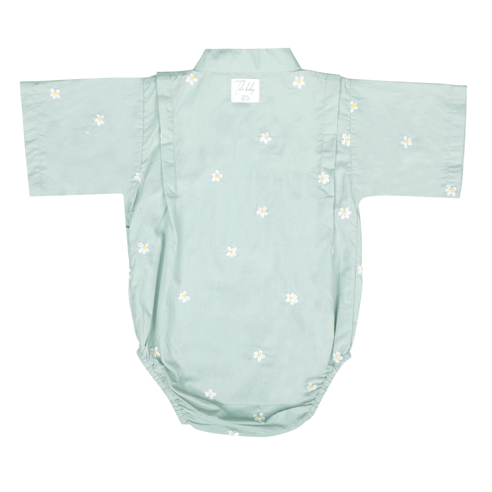 HARBOUR GREY FLOWER KIMONO ONESIE