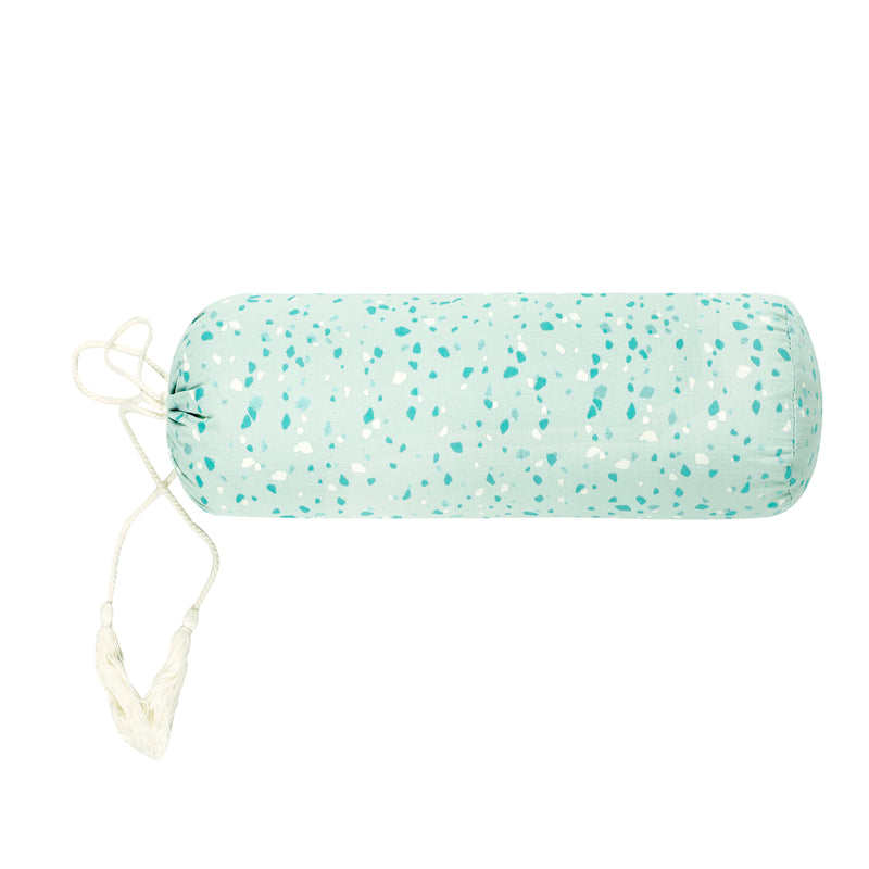 HARBOUR GREY TERRAZZO PILLOW SET MUSTARD PILLOW + BOLSTERS