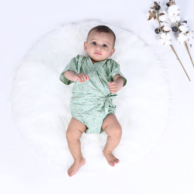 HARBOUR GREY TERRAZZO KIMONO ONESIE