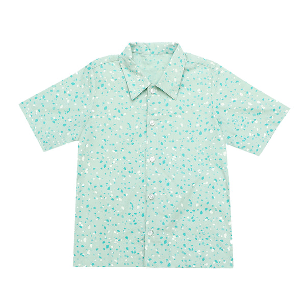 HARBOUR GREY TERRAZZO SHIRT AND SHORTS SET