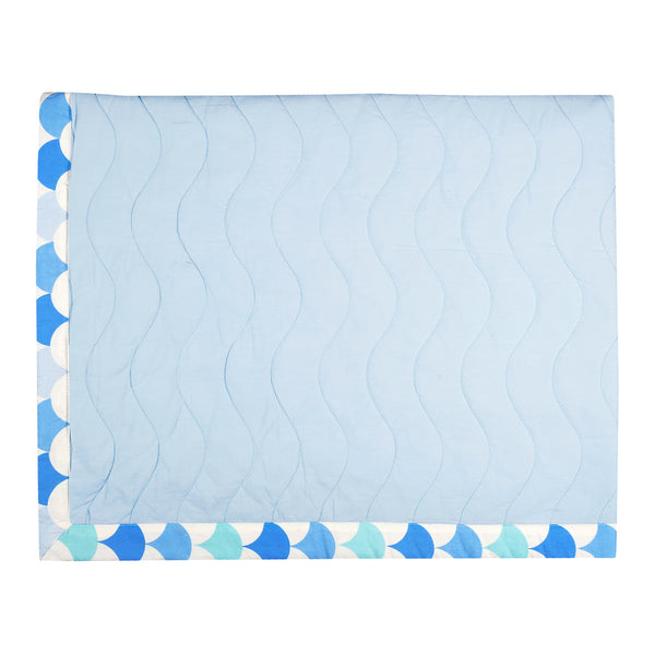 BABY BLUE SCALLOP QUILT