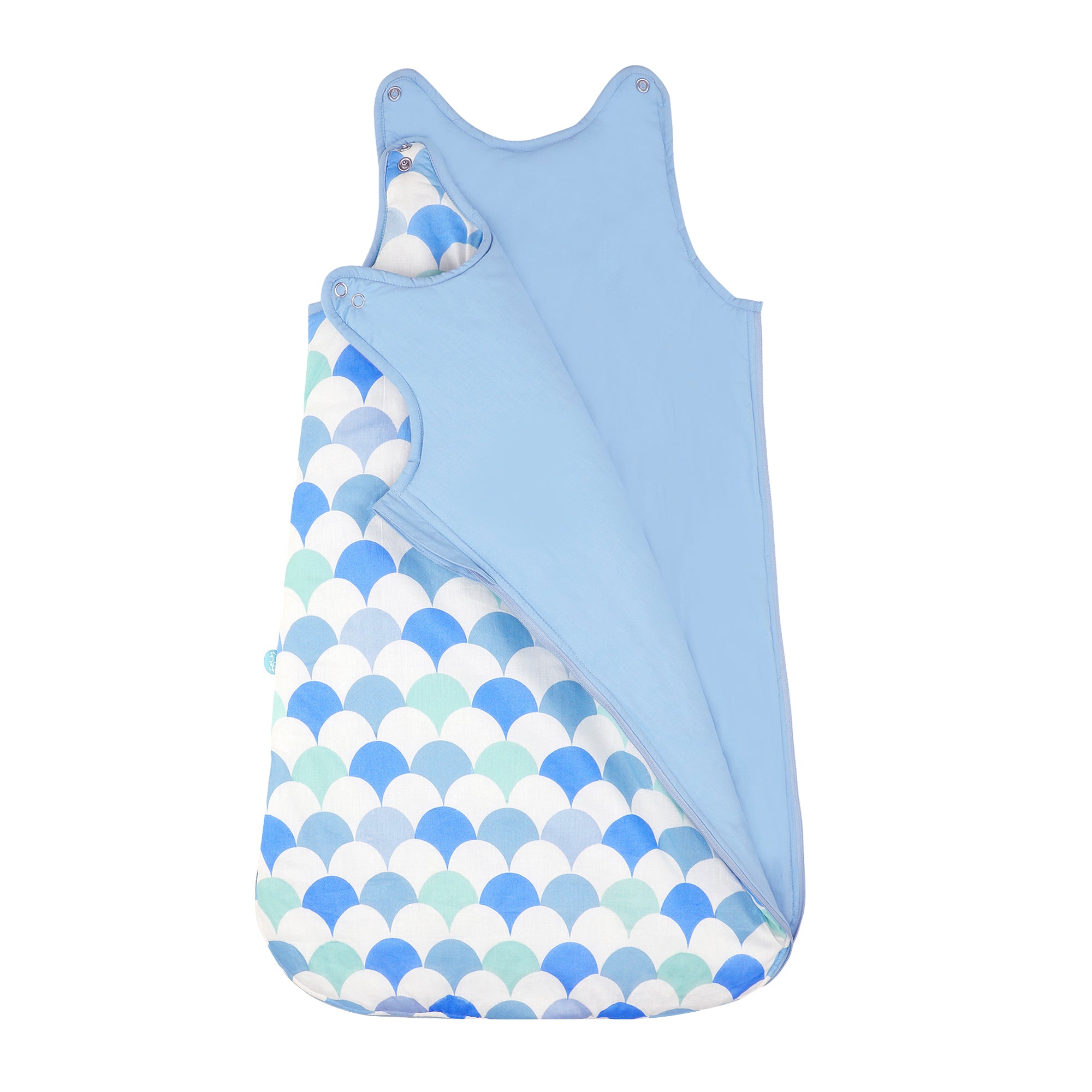 ICY BLUE SCALLOP SLEEPING BAG (2-4 MONTHS)