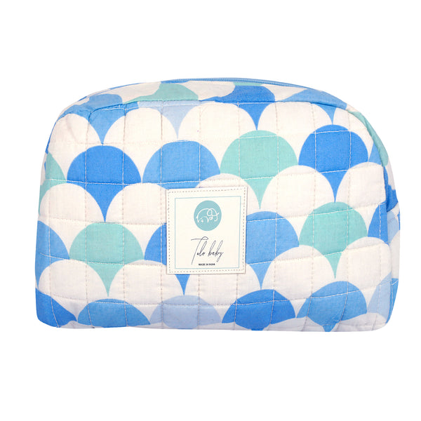 ICY BLUE SCALLOP TRAVEL VANITY BAG