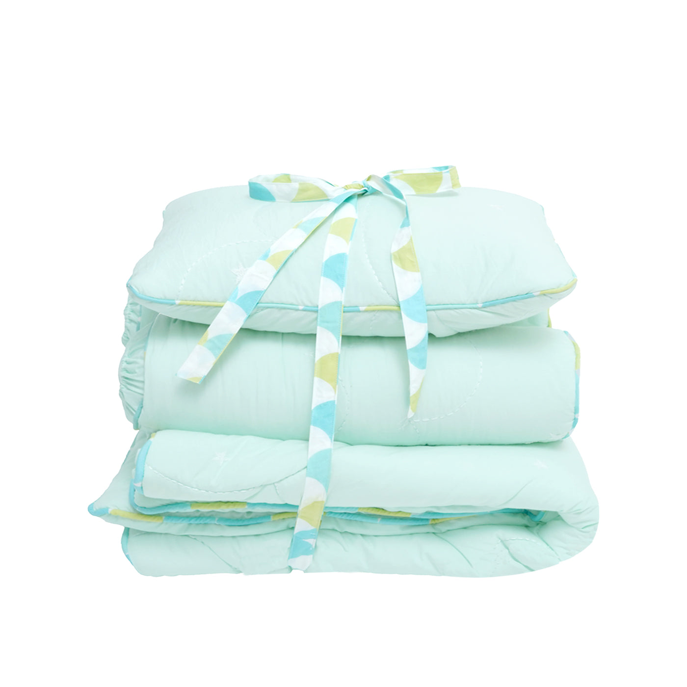 TULO BABY BEDDING SET – MINT ELEPHANT BALLERINA