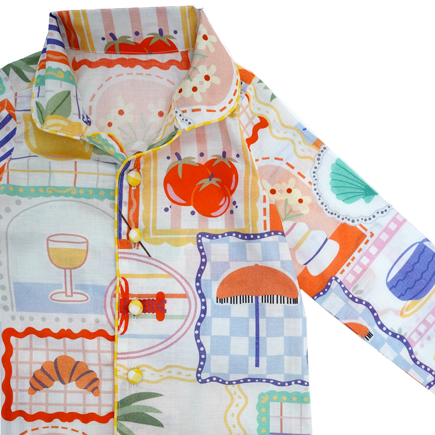 COTTON NIGHT SUIT - MEDITERRANEAN SUMMER  | SLEEPWEAR | TULO BABY