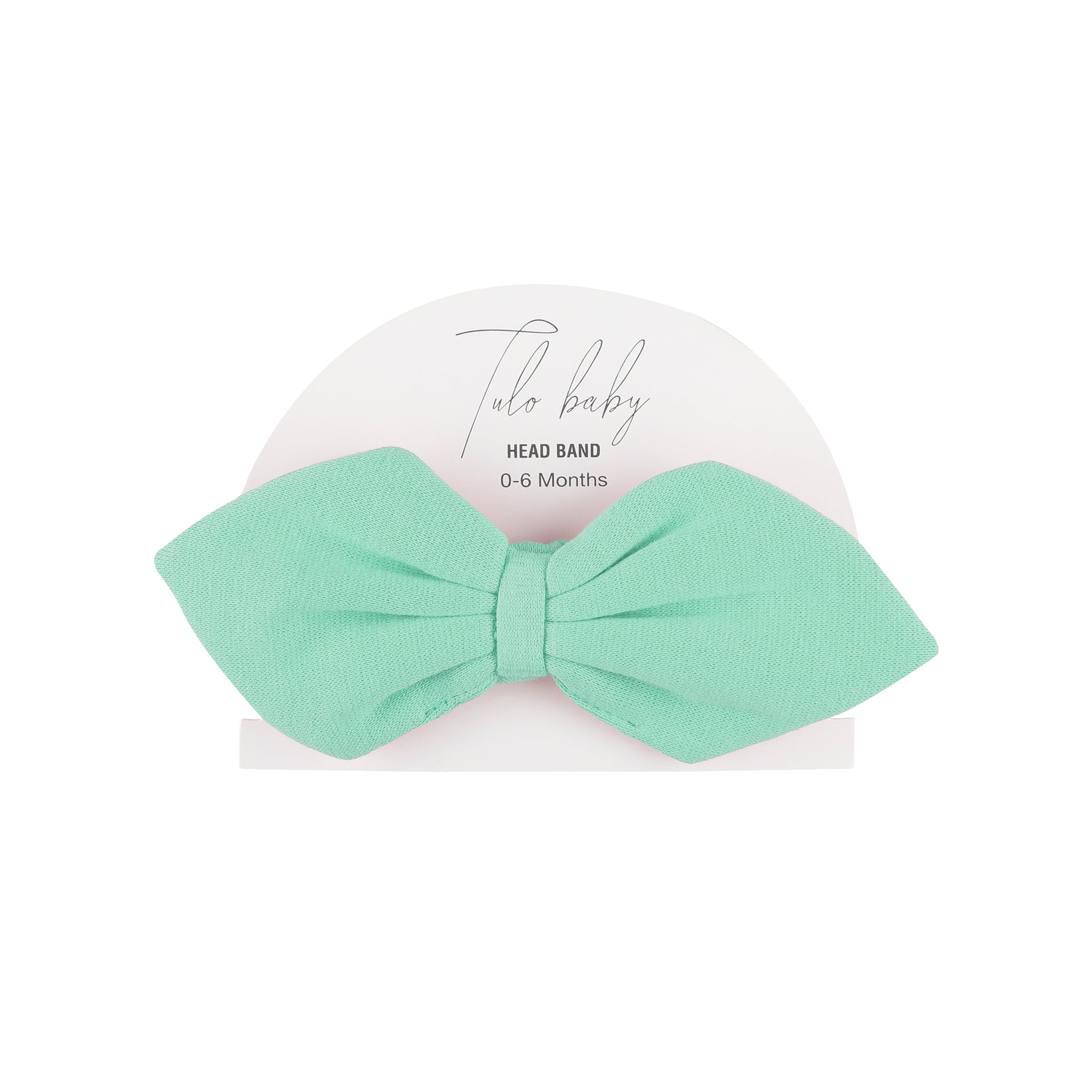 SEA GREEN BOW HEADBAND