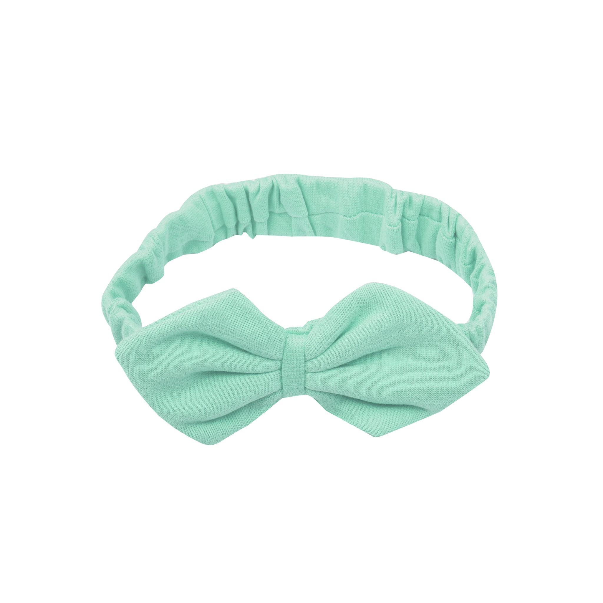SEA GREEN BOW HEADBAND