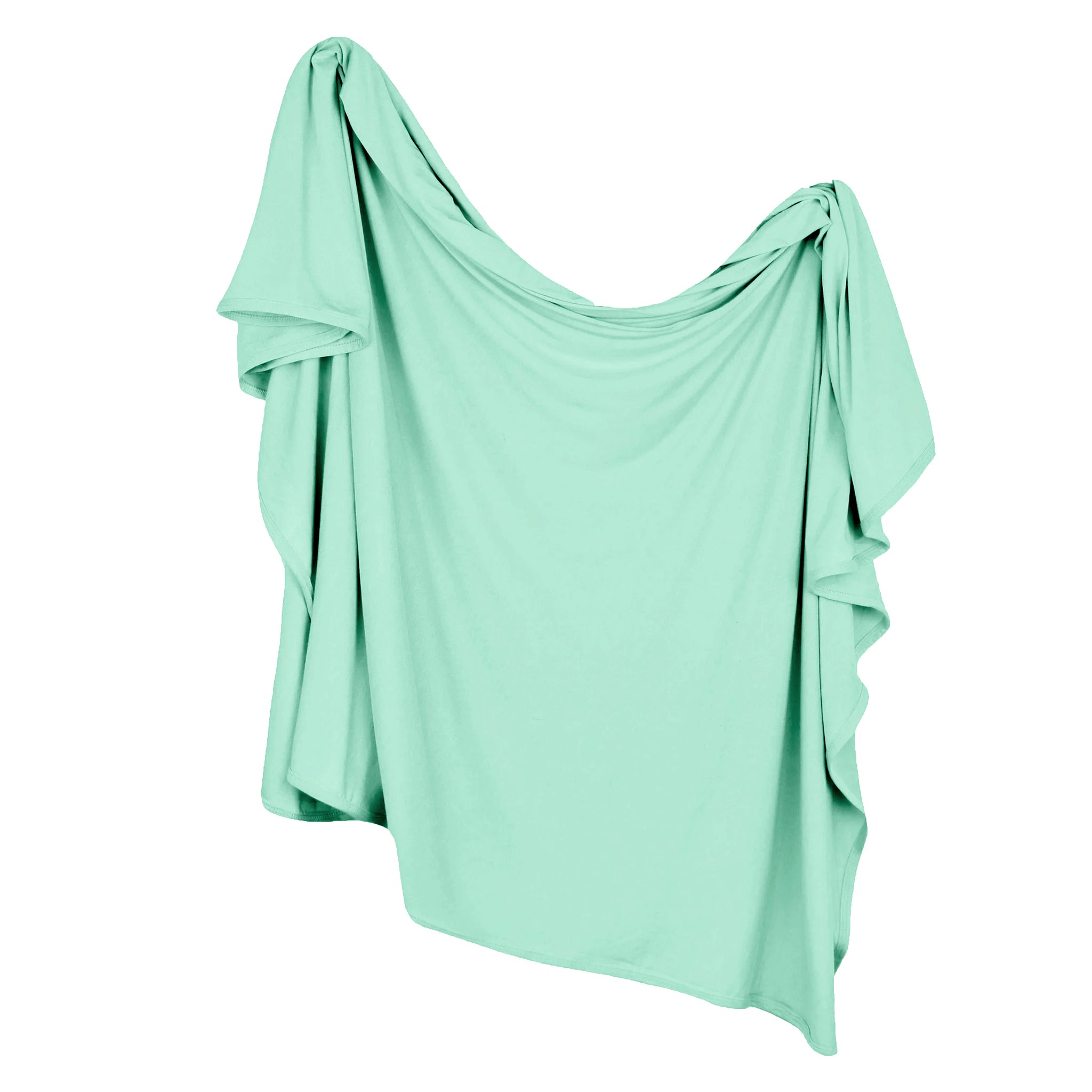 SEA GREEN STRETCHY JERSEY SWADDLE BLANKET