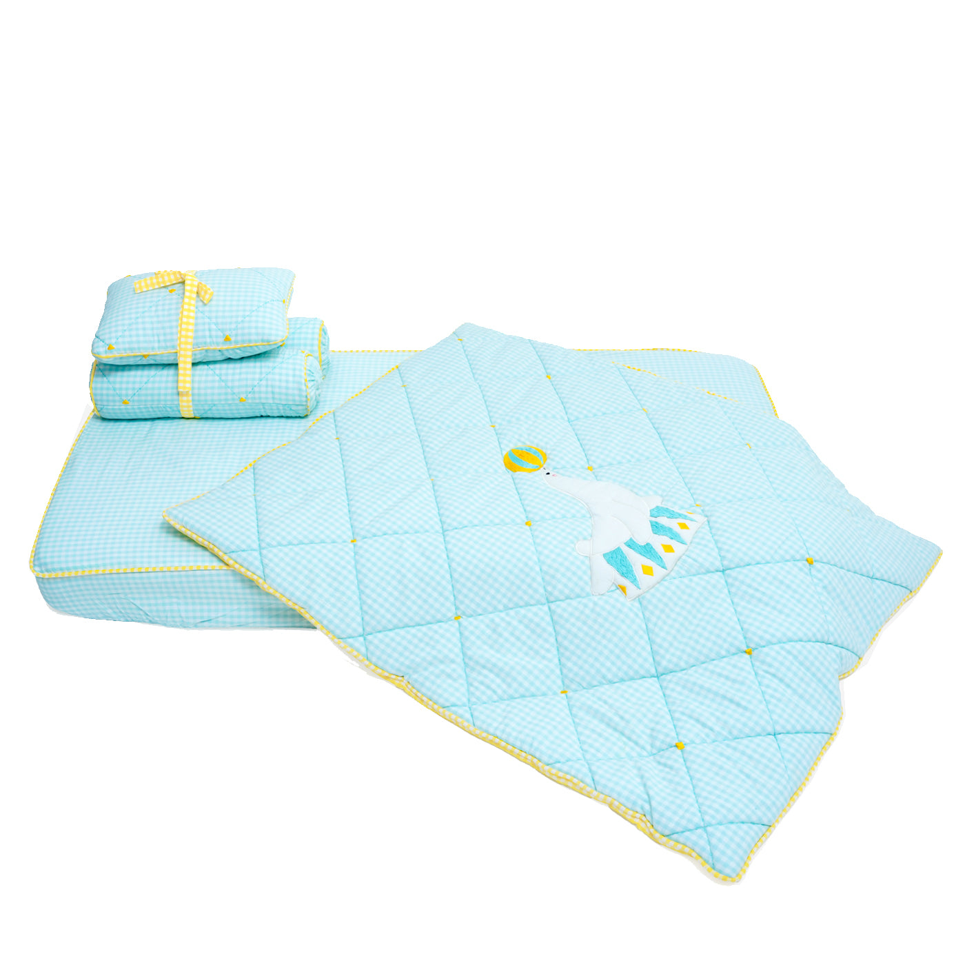 TULO BABY BEDDING SET – CIRCUS SEAL TEAL