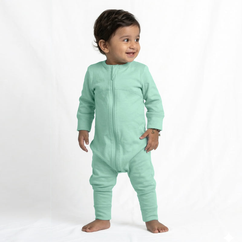 SLEEPSUIT (0.6 TOG) - SEA GREEN | TULO BABY