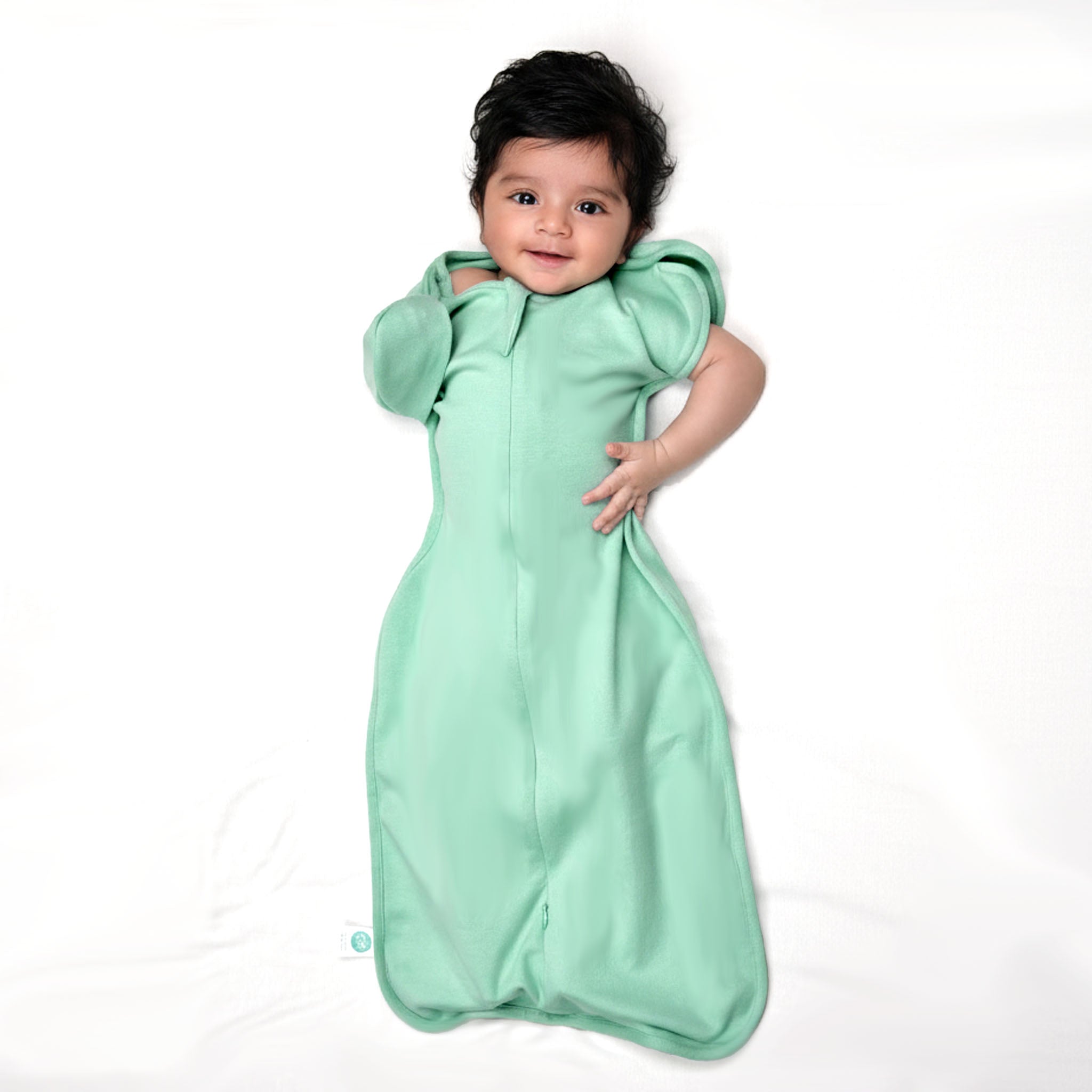 TRANSITIONAL POD SWADDLE FOR BABIES (1.2 TOG) - SEA GREEN | TULO BABY