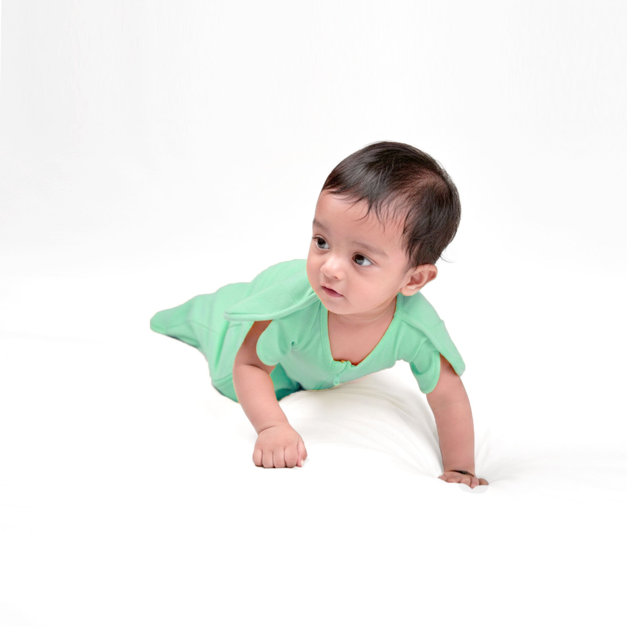 TRANSITIONAL POD SWADDLE FOR BABIES (0.6 TOG) - SEA GREEN | TULO BABY