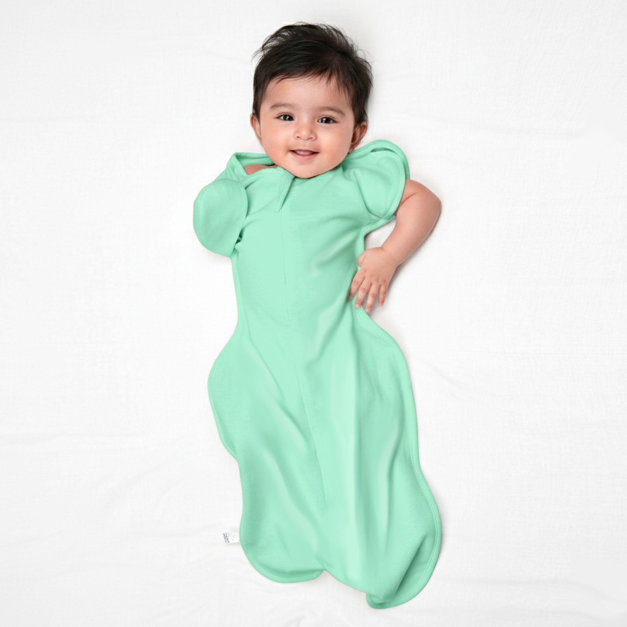 TRANSITIONAL POD SWADDLE FOR BABIES (1.2 TOG) - SEA GREEN | TULO BABY
