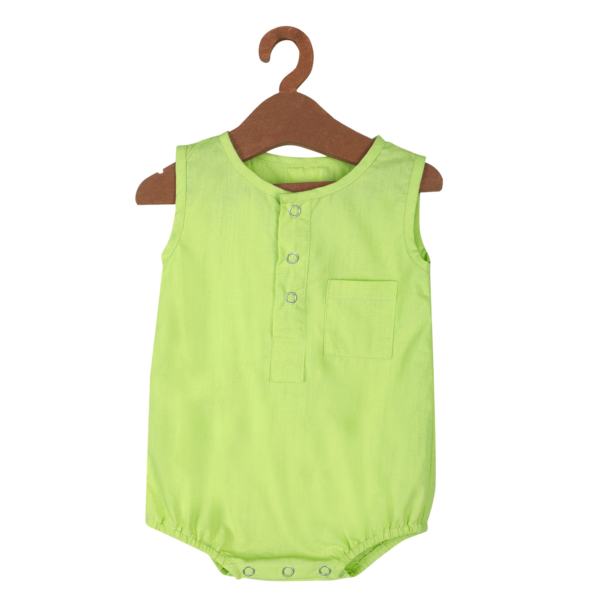 SHADOW LIME COTTON ONESIE