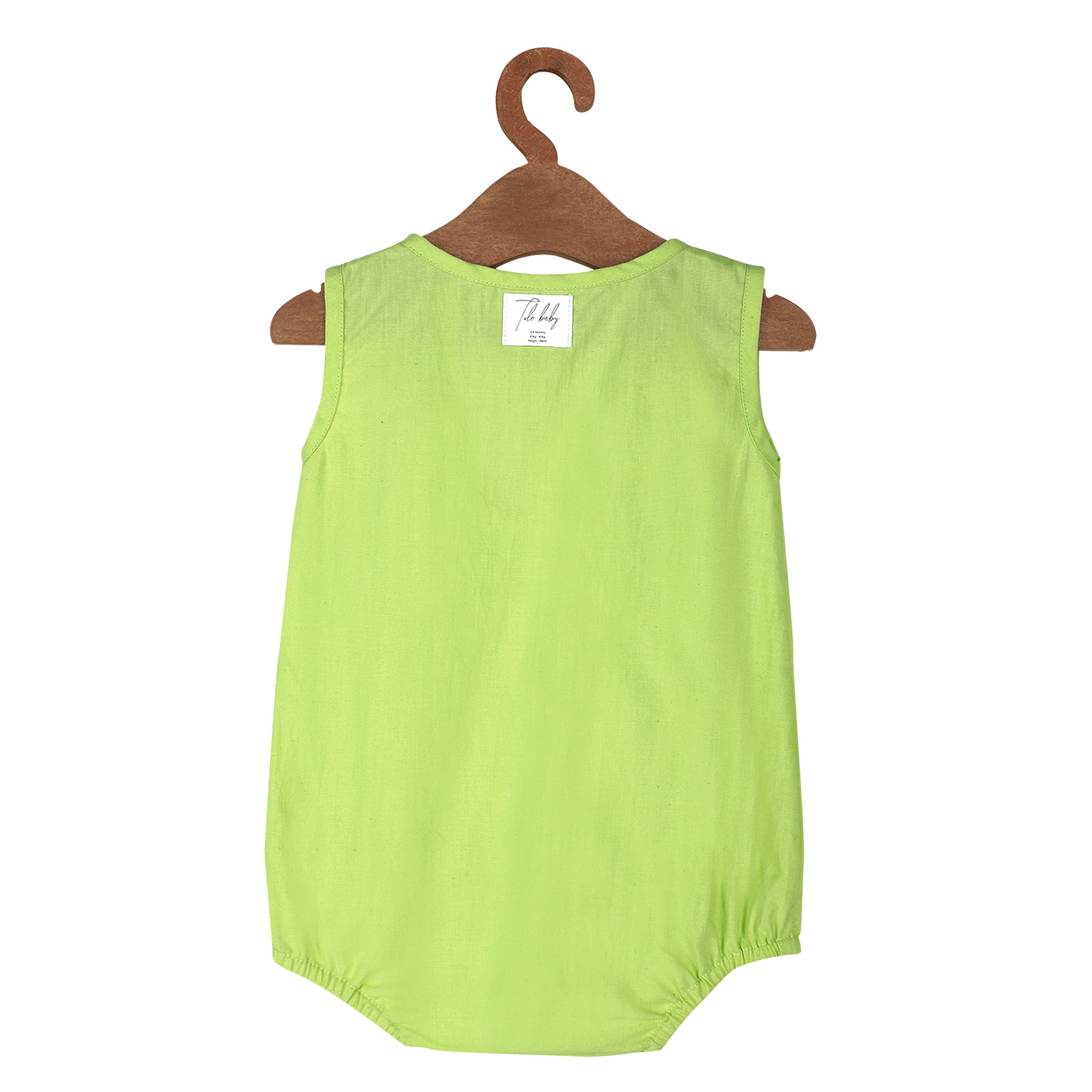 SHADOW LIME COTTON ONESIE