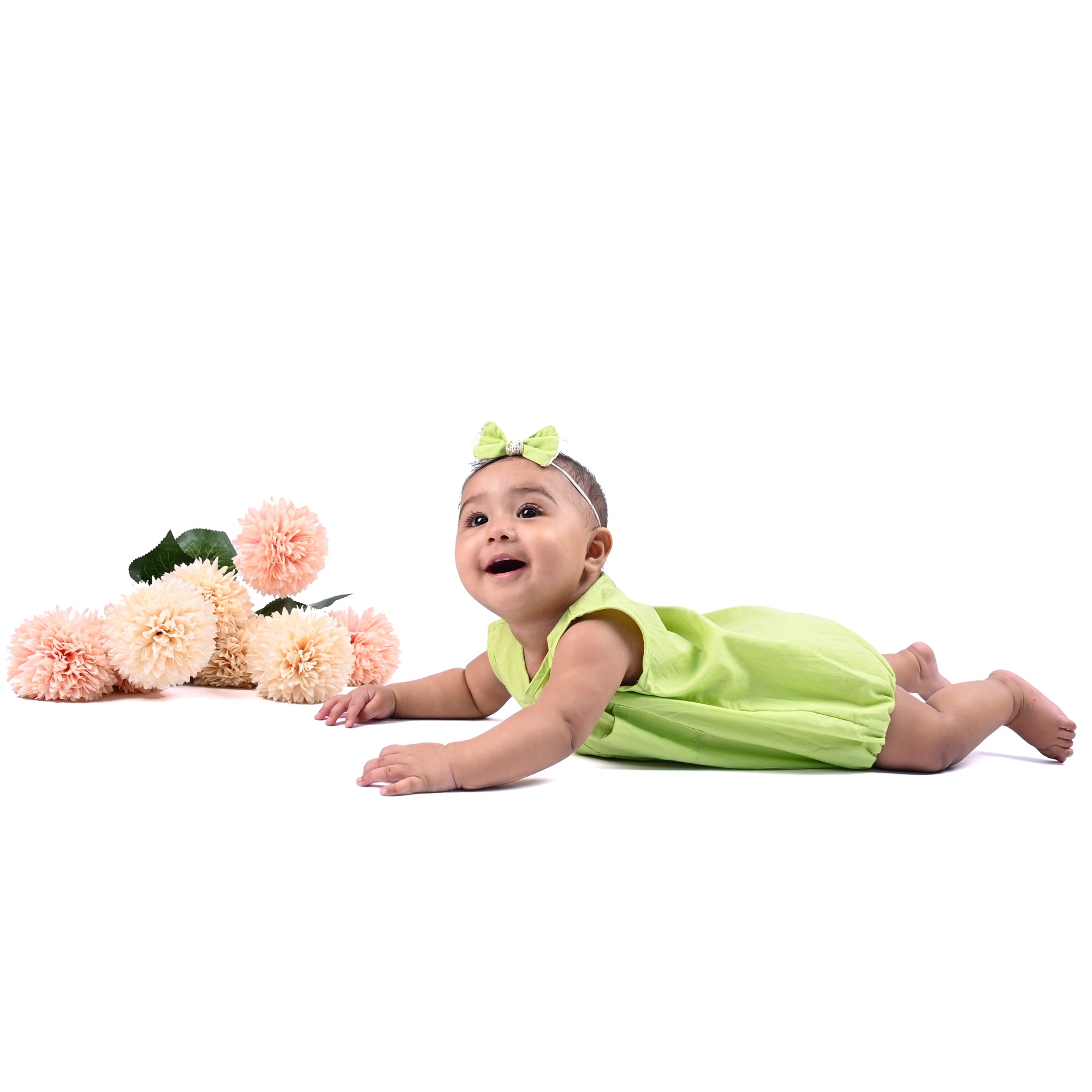 SHADOW LIME COTTON ONESIE