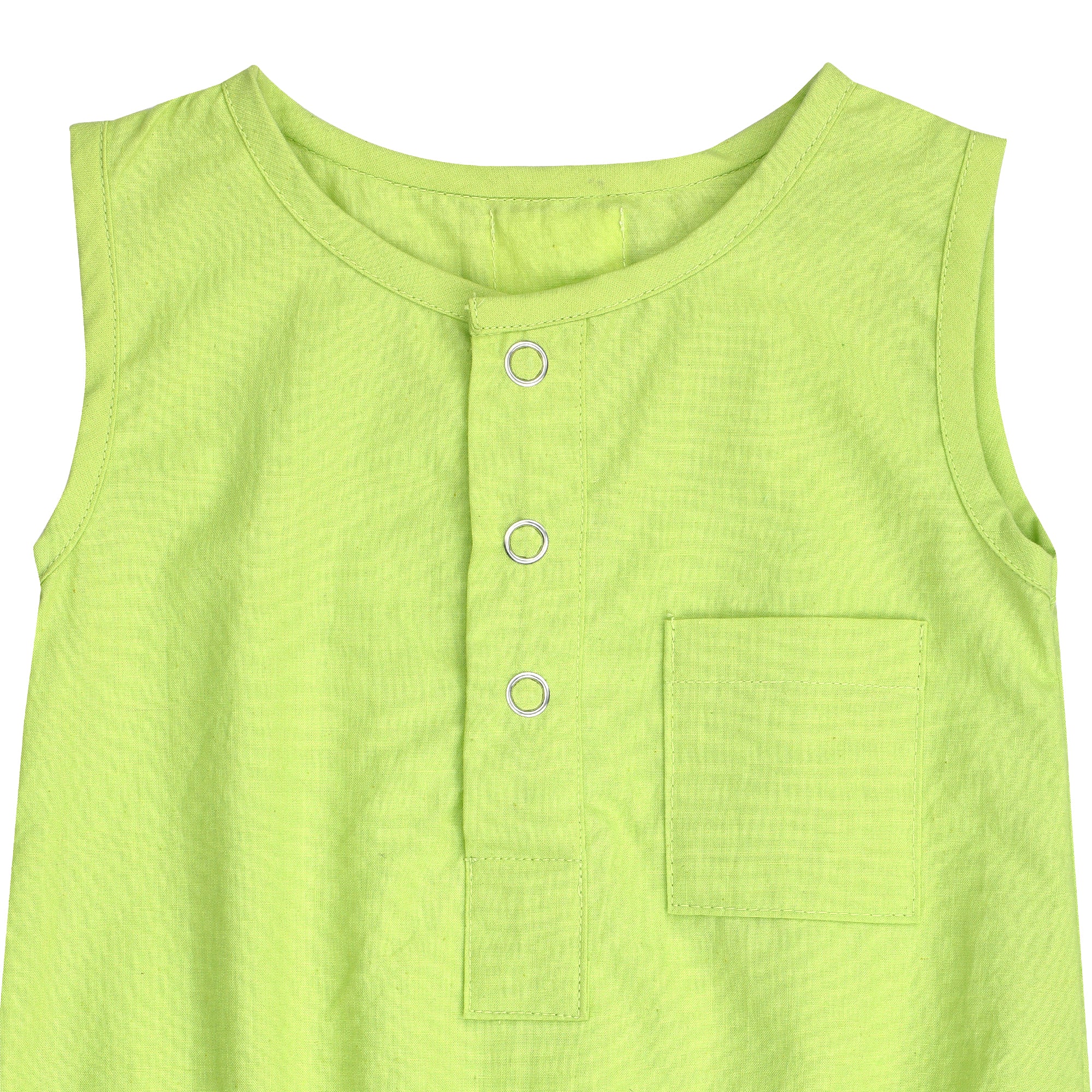 SHADOW LIME COTTON ONESIE