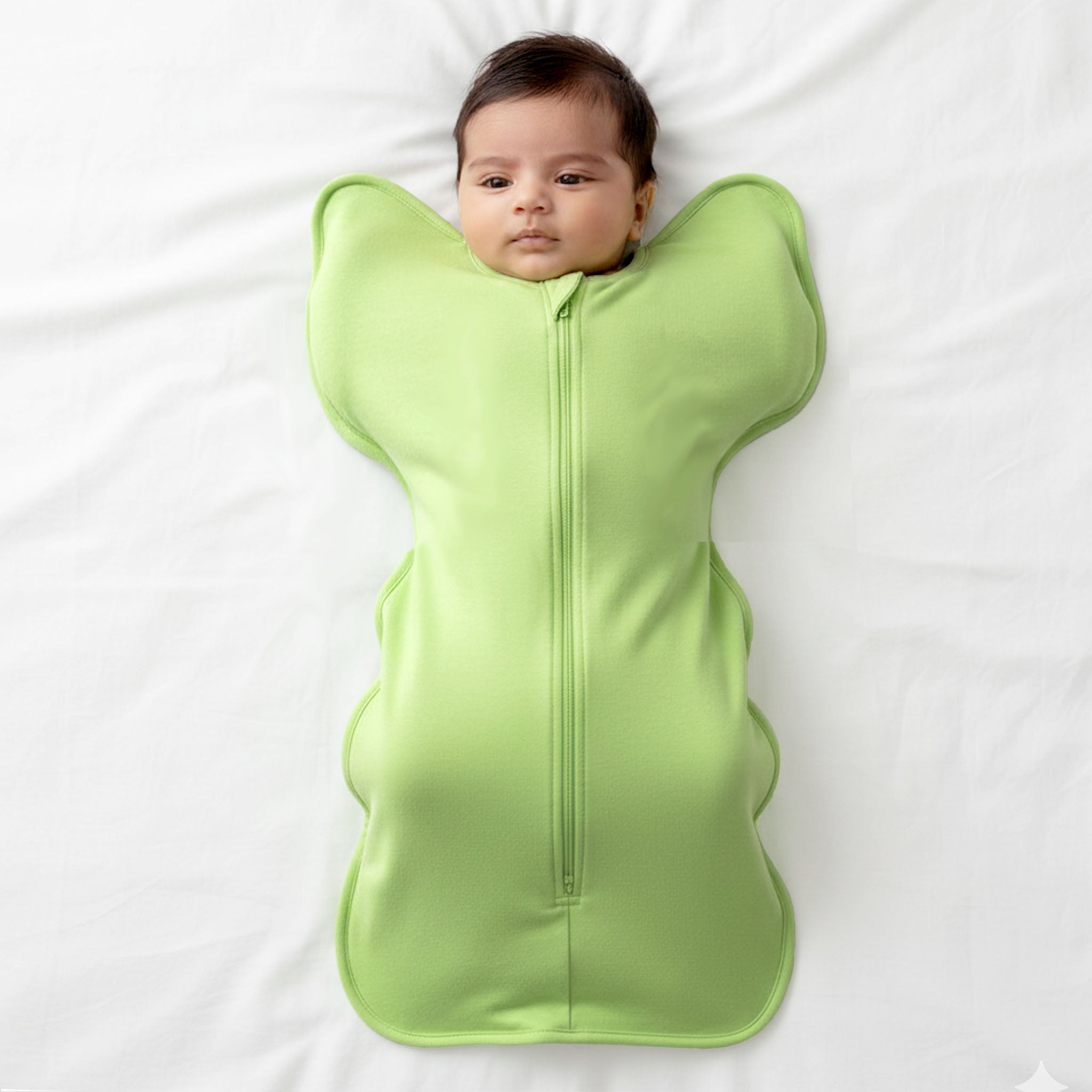 SLEEPING POD SWADDLE FOR BABIES (0.6 TOG) - SHADOW LIME  | TULO BABY