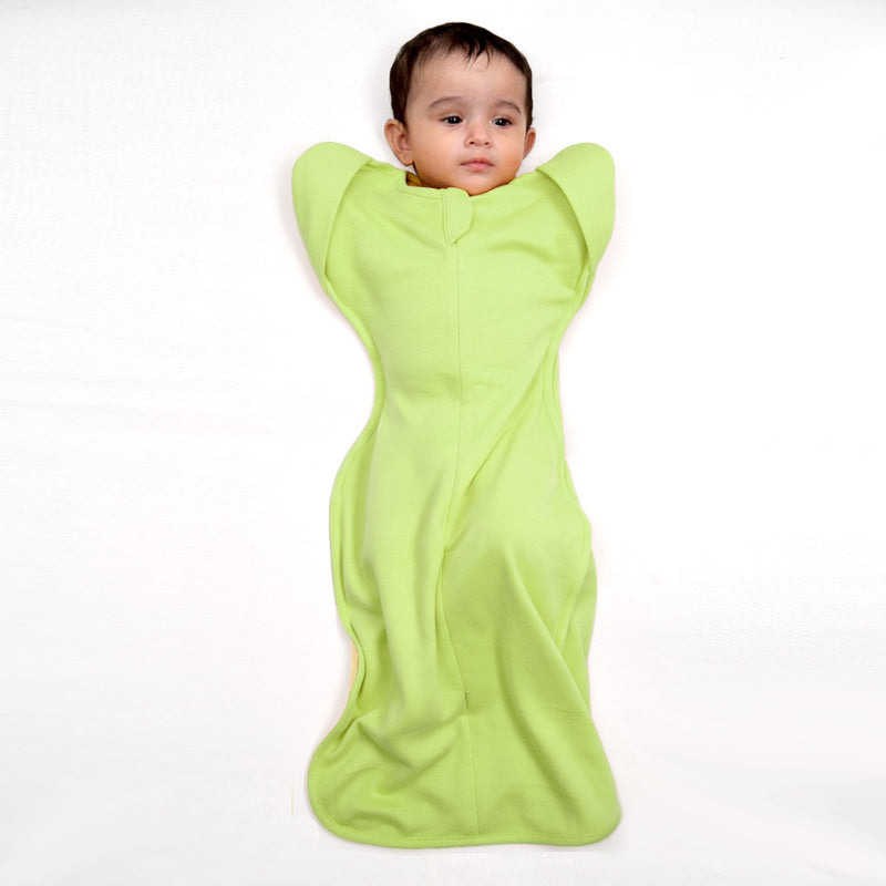 TRANSITIONAL POD SWADDLE FOR BABIES (1.2 TOG) - SHADOW LIME | TULO BABY