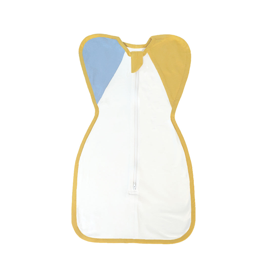 YELLOW AND BLUE SLEEPING POD SWADDLE FOR BABIES