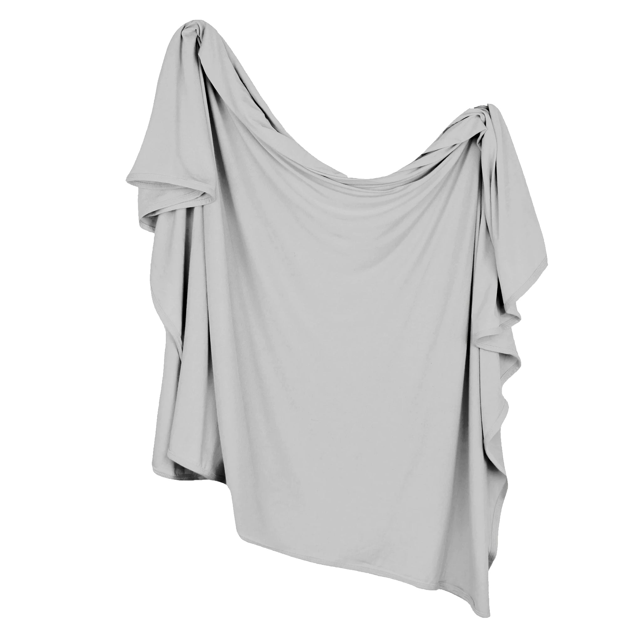 SMOKY GREY STRETCHY JERSEY SWADDLE BLANKET