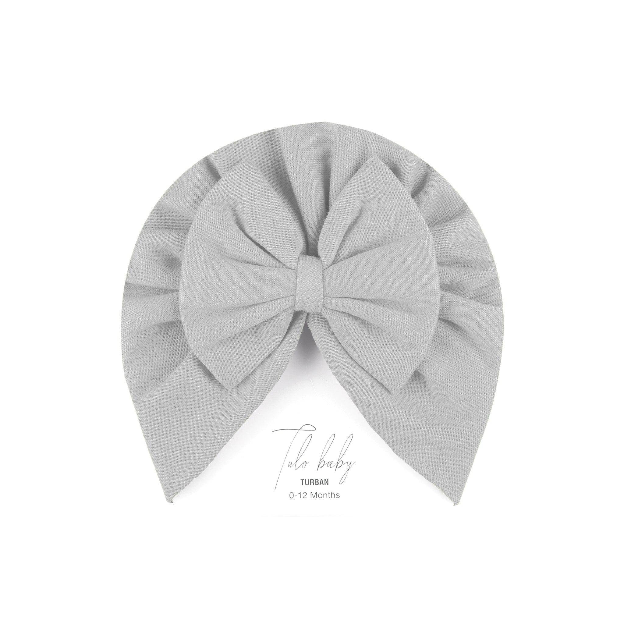 SMOKY GREY BOW TURBAN