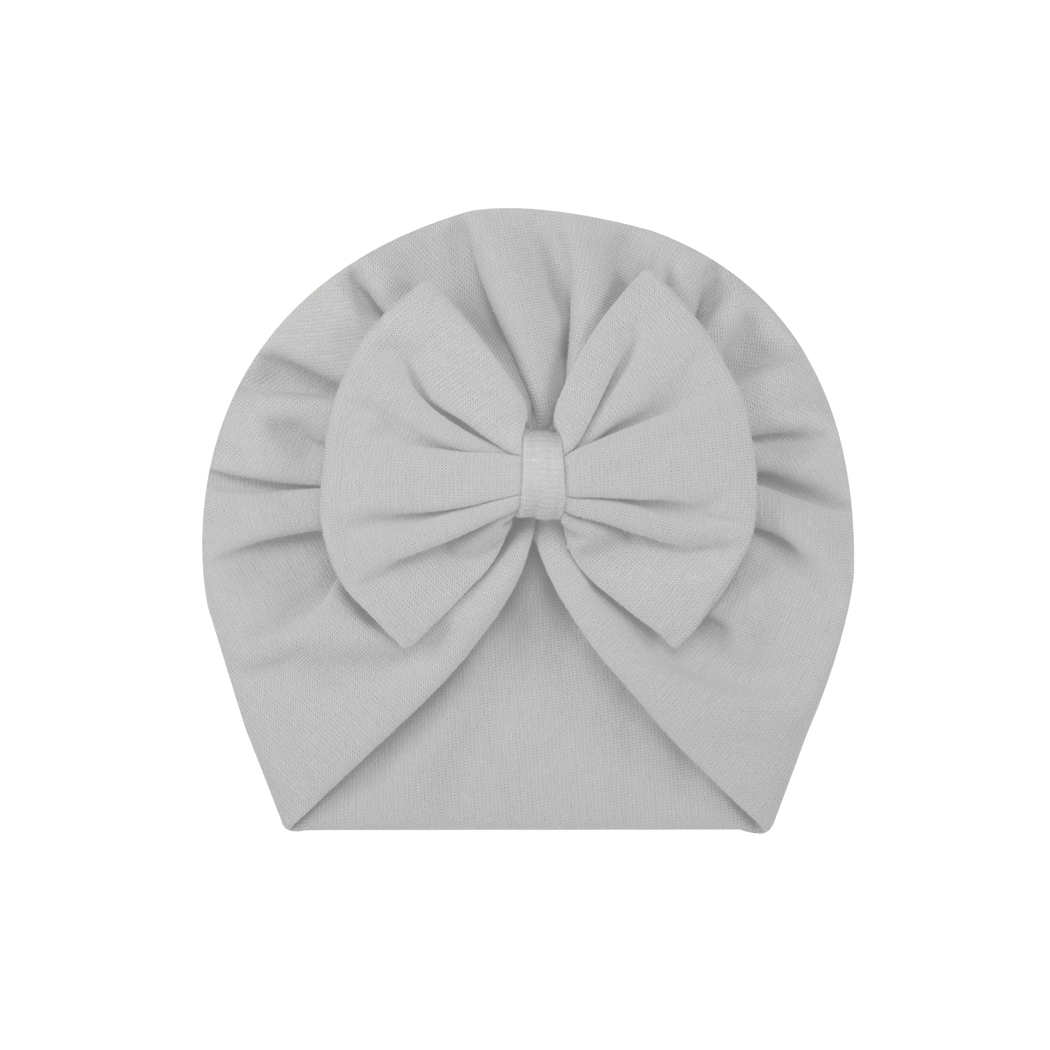 SMOKY GREY BOW TURBAN