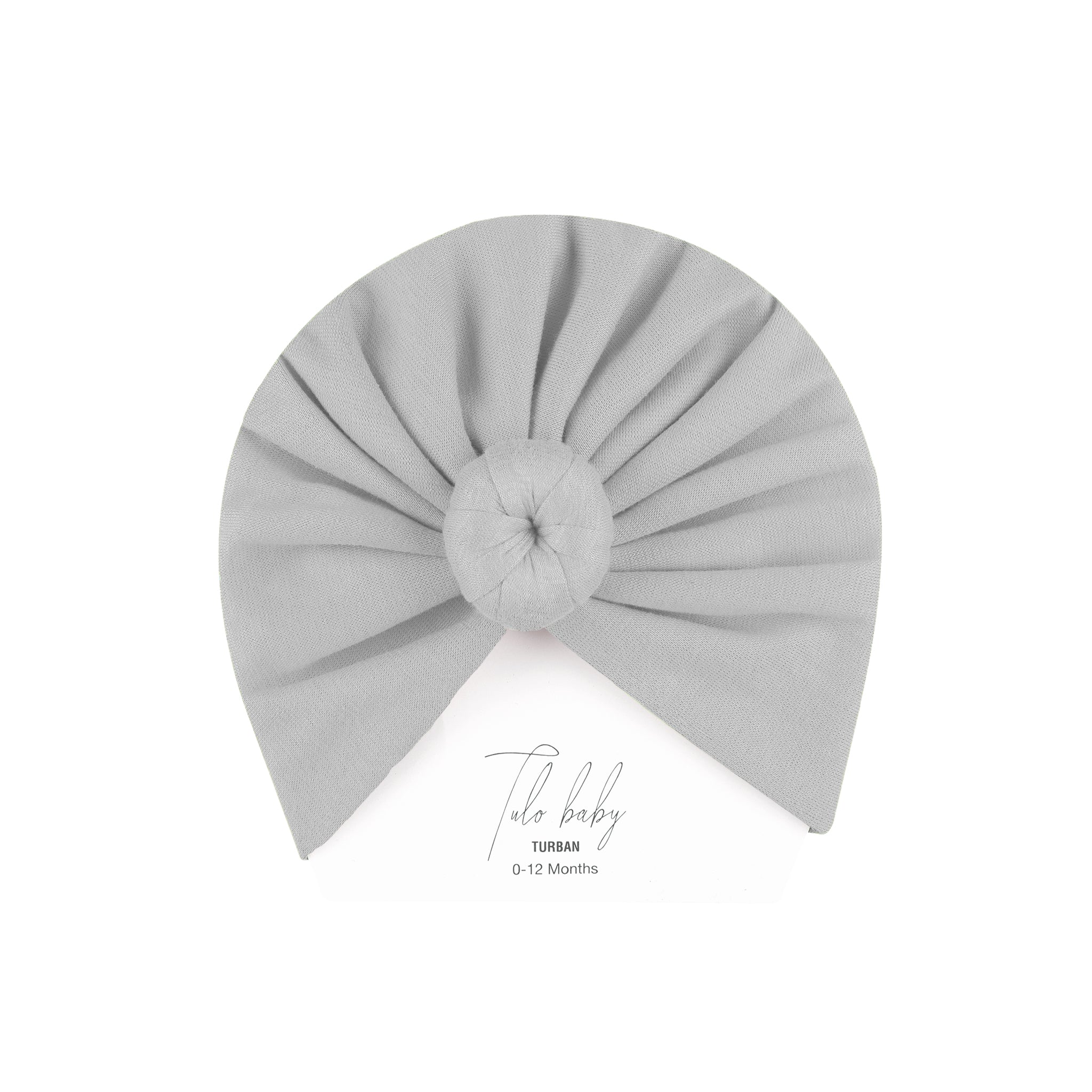 SMOKY GREY KNOTTED TURBAN